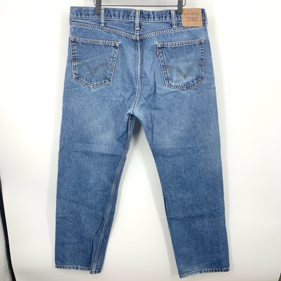 Levis Men Size 40‎ x 32 Jeans 505 Regular Fit Straight Light Wash Pants Cotton - Picture 3 of 8